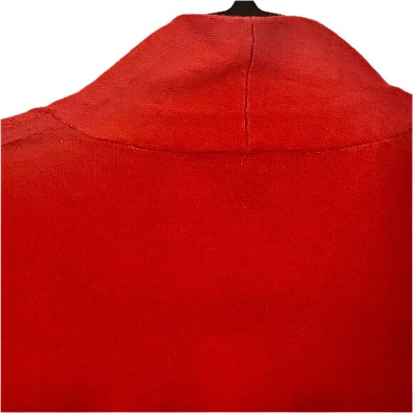 Brooks Brother Premium Red Cashmere Sweater V-Neck Womens S  NEW - Picture 3 of 6